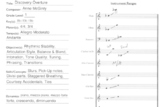 Band Music Lesson Planning Sheet