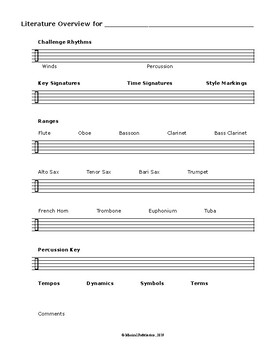 Preview of Band Music Literature Overview