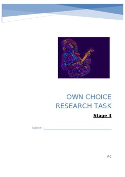 Preview of Band/Musician individual Research Booklets