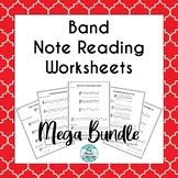 Band Note Reading Music Worksheets Mega Bundle