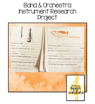 Preview of Band & Orchestra Instrument Research Project