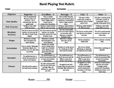 Band Playing Test Rubric
