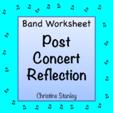 Band Concert Reflection Worksheet
