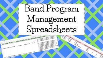 Preview of Band Program Administration Spreadsheets