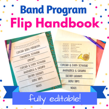 Preview of Band Program Handbook - Flipbook - Fully Editable!