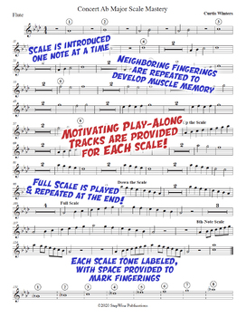 Preview of Band Scale Mastery Exercises - All 12 Major Scales with MP3 Play-Along Tracks