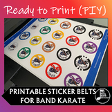 Band Scale Ninja/ Band Karate PIY (Print it yourself) Belt