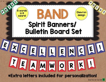 Preview of Music Bulletin Board: Band Spirit Banners Music Decor