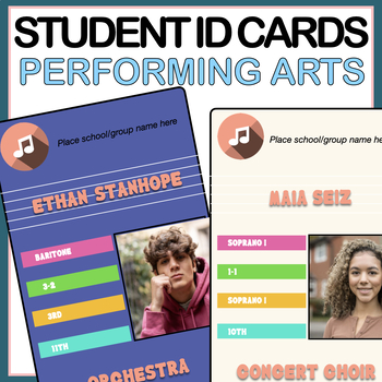 Preview of Band Student Bios - Editable Cards for Middle School Band Students