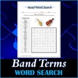 Band Terms Word Search Puzzle