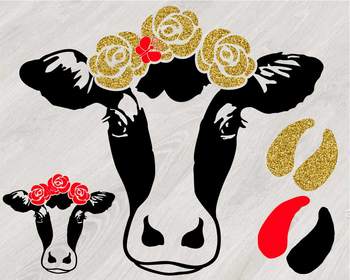 Free Free 175 Cow With Flower Crown Svg Free SVG PNG EPS DXF File