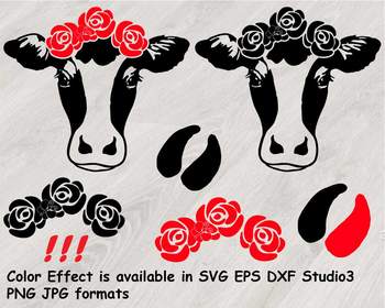 Free Free 58 Cow With Flower Crown Svg Free SVG PNG EPS DXF File