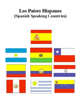 Banderas-Flags of Spanish speaking countries by Habla con KC | TPT