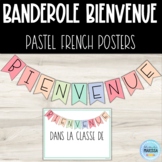 Banderole bienvenue: pastel rainbow (French)