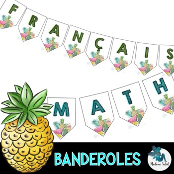 Preview of Banderoles Français -Math TROPICAL