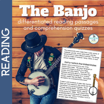 Preview of Reading Passage and Questions Middle School - Music Lessons Sub Plans - Banjo