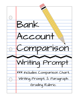 Preview of Bank Account Comparison Writing Prompt