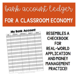 Bank Account Ledger - A Classroom Economy Must-Have!