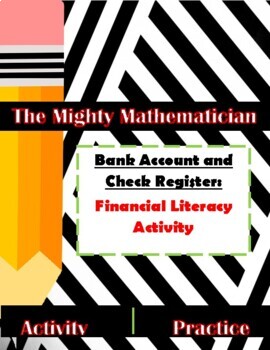 Preview of Bank Account and Check Register- Financial Literacy Activity