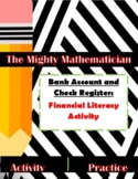 Bank Account and Check Register- Financial Literacy Activity