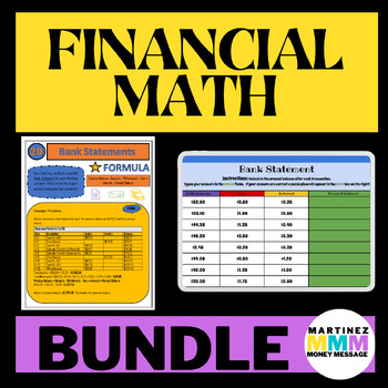 Preview of Bank Statement Guided Notes and Digital Self-Grading Puzzle BUNDLE