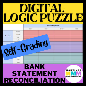 Preview of Bank Statement Reconciliation Self Grading Digital Logic Puzzle