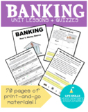 Banking Units – Packets & Quizzes (high school special edu