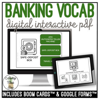 Preview of Banking Vocabulary Digital Interactive Activity
