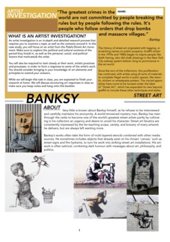 Preview of Banksy - Artist Investigation / Case Study PDF