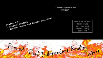 Preview of Banned Book Independent Reading Project