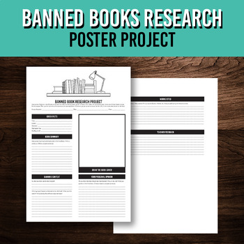 Preview of Banned Book Research Poster Project | Literature Censorship Discussion