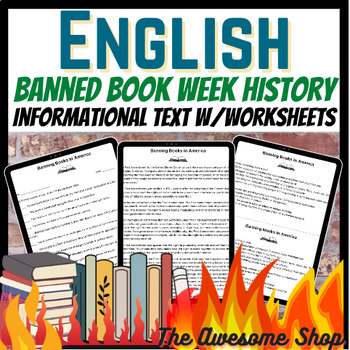 Preview of Banned Book Week Informational Text W/Resources For Middle/High School