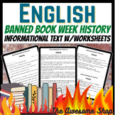 Banned Book Week Informational Text W/Resources For Middle