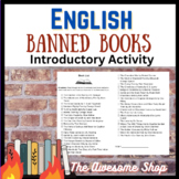 Banned Book Week Introductory Activity For Middle/High School