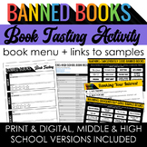 Banned Books Book Tasting Activity - Print/Digital - Middl