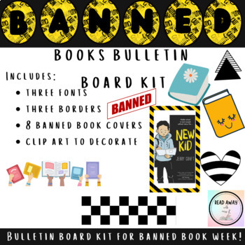 Preview of Banned Books Bulletin Board Display Kit - Classroom/ Library