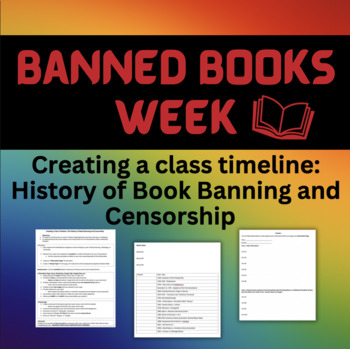 Preview of Banned Books Week Class Timeline History of Book Banning and Censorship