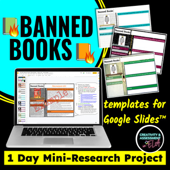Preview of Banned Books Week Project Mini Research Activity & Lesson Report or Presentation