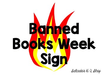 Preview of Banned Books Week Sign