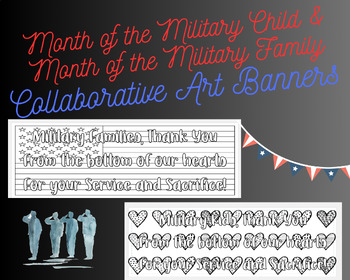 Preview of Banner Bundle for Month of the Military Family and Child