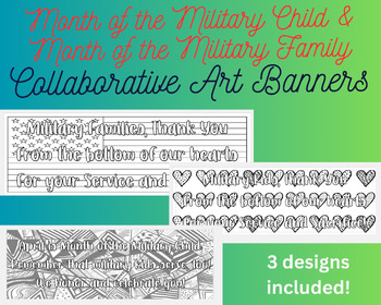 Preview of Banner Bundle for Month of the Military Family and Child (3 designs included!)