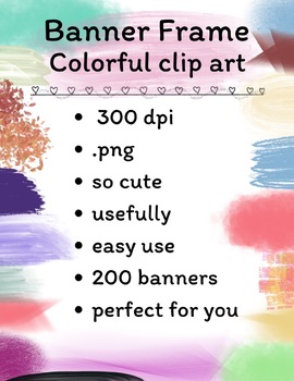 Preview of Banner Frame colorful clip art