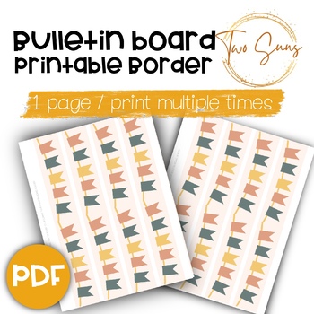 Preview of Banner Themed Large Bulletin Board Border, Printable Border, PDF Format