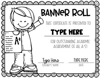 Preview of Banner and Honor Roll Awards-End of Year
