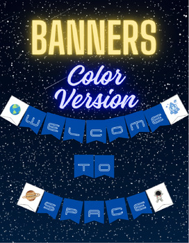 Preview of Banner for Space Activities / Classroom Transformation / Solar System
