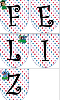 Preview of Banner para cumpleaños con meses de Lilo &Stitch