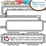 Banner/Header/Rectangular Doodle Frames & Borders Set: Gra