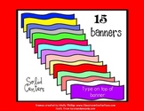 Banners Clip Art {Commercial Use}