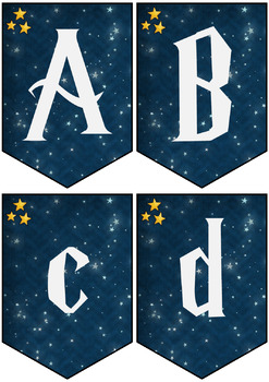 Bannière Harry Potter - 26 lettres - Harry Potter Banner - Alphabet