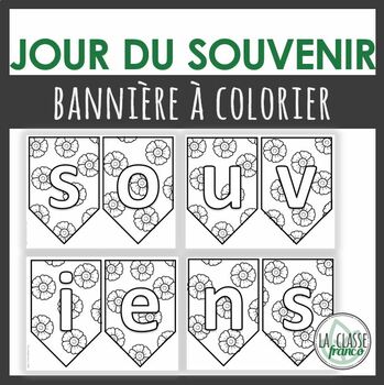 Preview of Bannière- Je me souviens: Jour du Souvenir